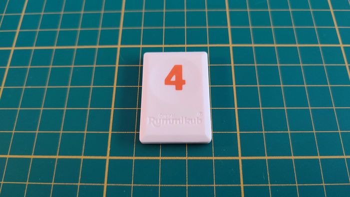 Tuile chiffre 4 quatre orange pièce détachée L'original Rummikub chiffres M&M Ventures 2014 #C39