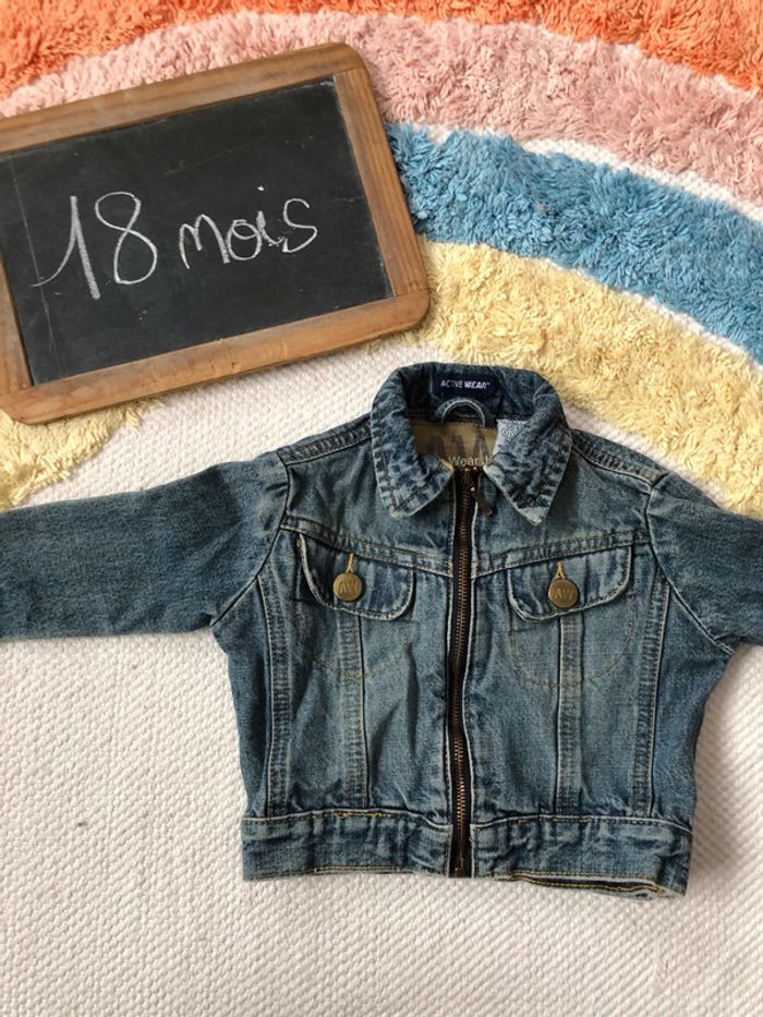 Veste jean zip