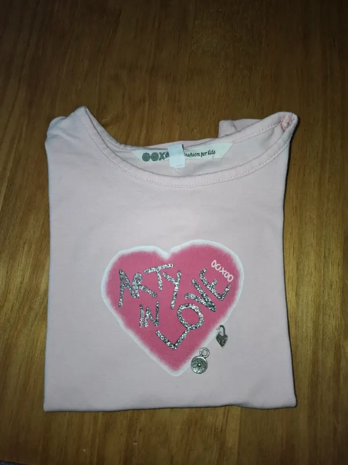 T-shirt rose clair Ooxoo 8 ans - photo numéro 2