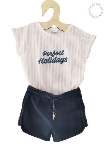 5 ans ensemble été Teeshirt Tape à l'oeil et short Gémo