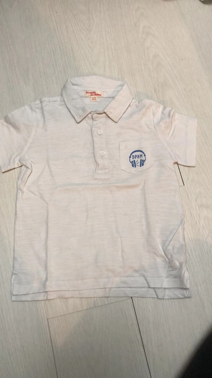 Polo blanc dpam 3 ans