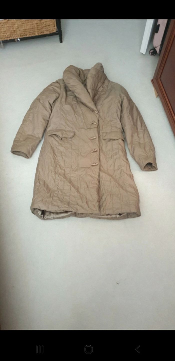 Doudoune parka beige S/M