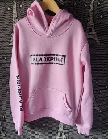 Sweat rose à capuche BlackPink 9ans