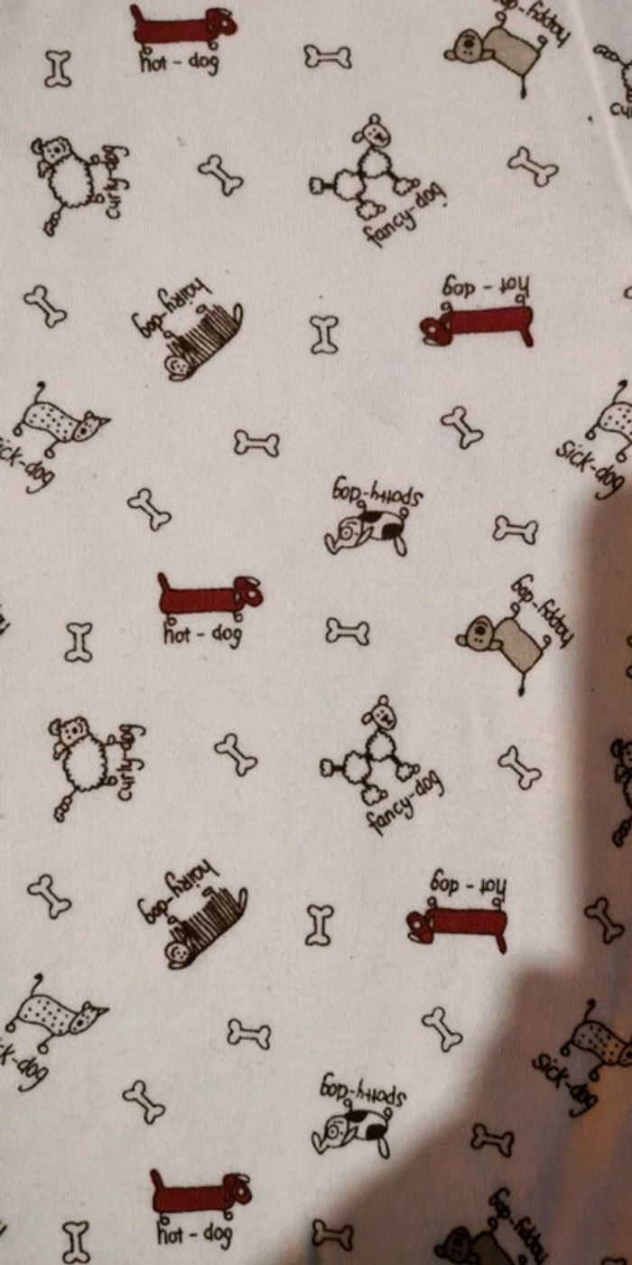 Pyjama mi saison motif chiens - photo numéro 2