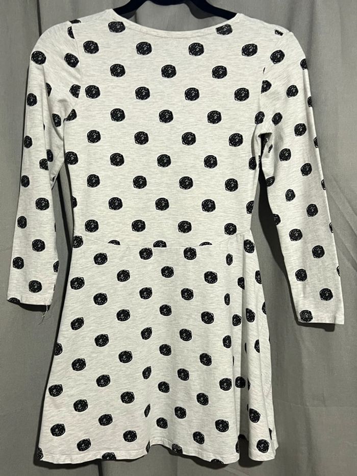 Robe grise à pois noir cool club 146 cm ( 10 ans ) comme neuve - photo numéro 2