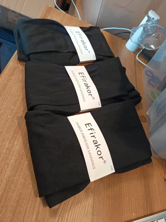 Lot de 3 Collant efirakor fleece footless leggings S/M - photo numéro 3
