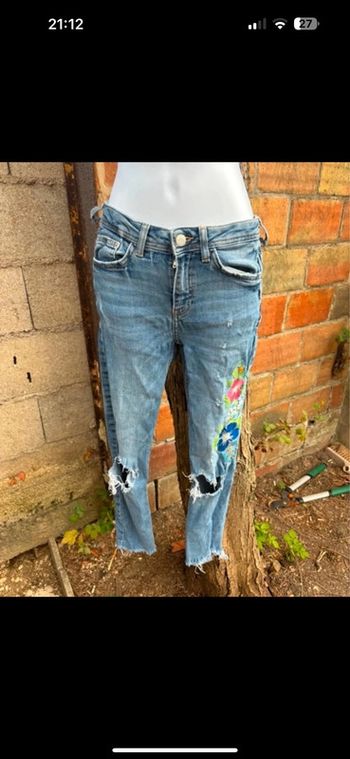 Jeans Zara skinny trouée