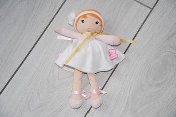 Doudou Kaloo Poupee Creations Tendres Et Douce Rose blanc