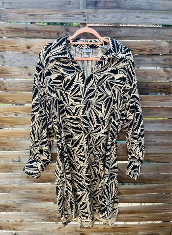 Robe à motifs noir & beige - Taille 48