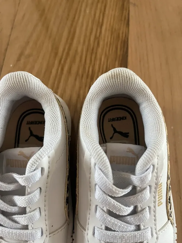 👟 Baskets Puma fille blanches léopard – Taille 21 🐆 - photo numéro 5