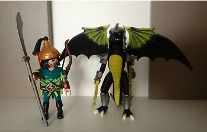 Playmobil dragon 5465: dragon tempête avec soldat