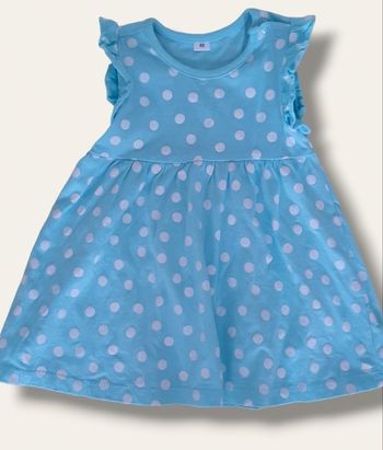 Robe bleu à points blanc