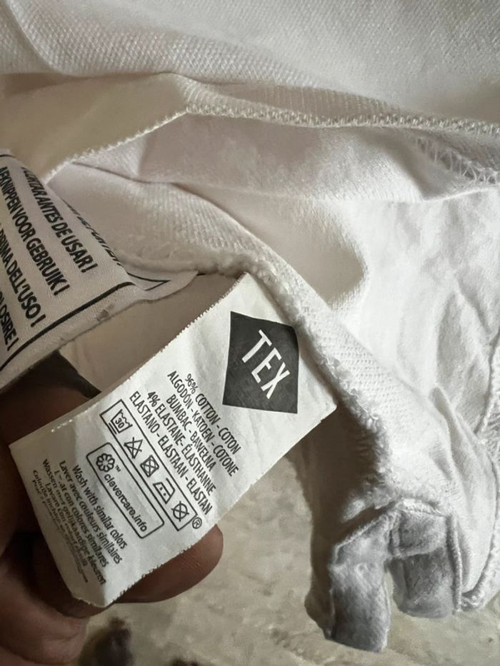 Polos TEX très bon état L blanc - photo numéro 4