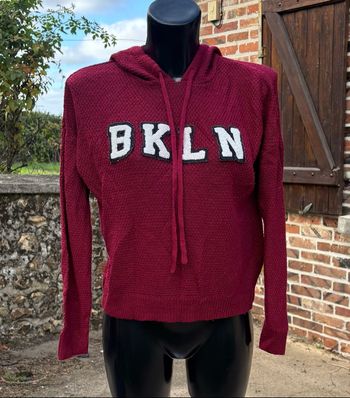 🌸 Pull bordeaux noir blanc Jennyfer 🌸