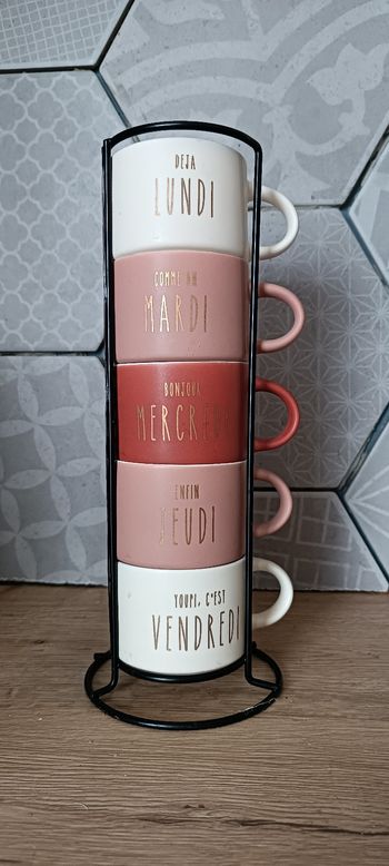 Tasses et support