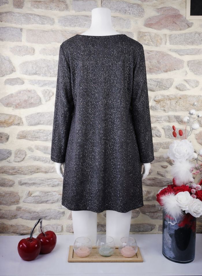 Robe de soirée scintillante étincelle pailleté argenté Femme taille 54 marque Boohoo 🌺 - photo numéro 2