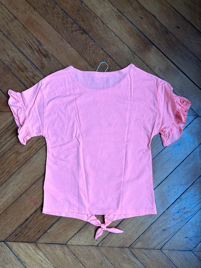Neuf tee-shirt orange manche mi longue T10/12 ans - photo numéro 4