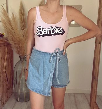 Body rose Barbie Bershka Taille XS