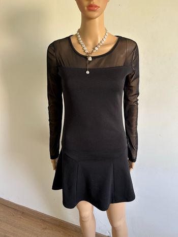 Robe noire à manches longues Ici et Maintenant taille 36 bon état 