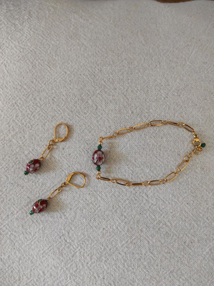 Parure boucles et bracelet