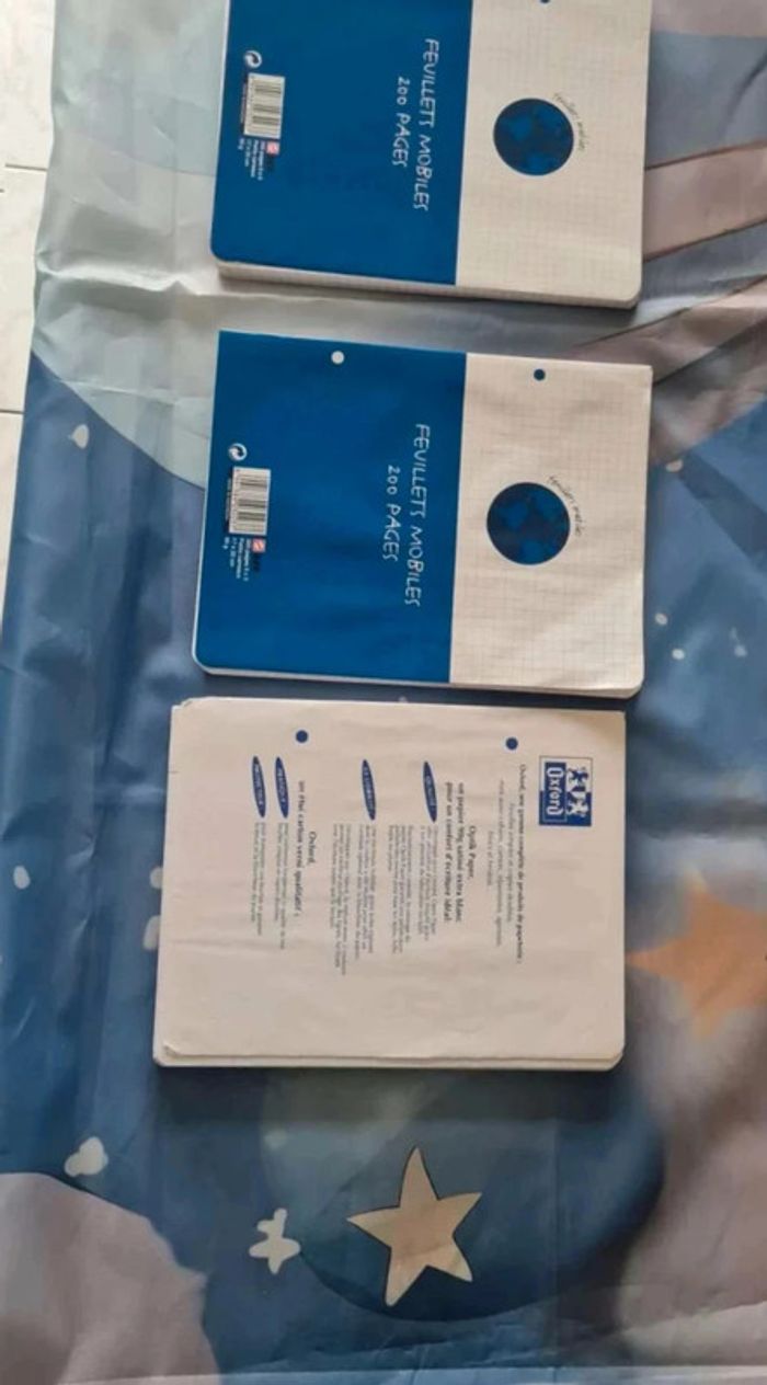 Lot  feuille  petit  et  grand  carreaux