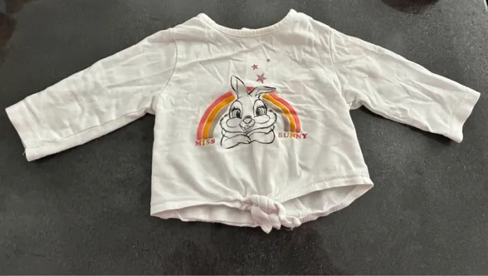 Tee shirt Haut manche longue Miss Bunny  Taille 3 mois