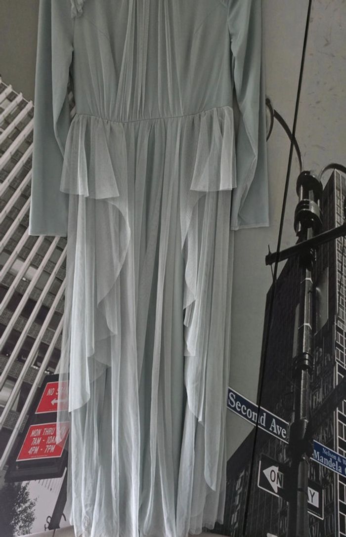 Robe de soirée/mariage vert d eau taille 42 wedding - photo numéro 2