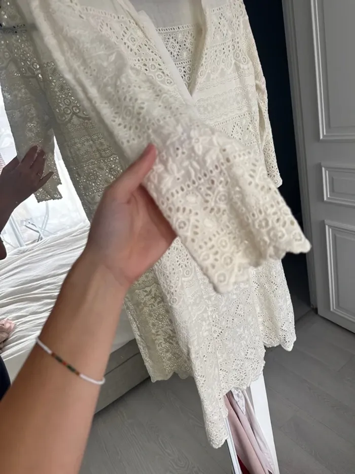 Tunique d’été Bensimon – Taille S – Dentelle & transparence - photo numéro 3