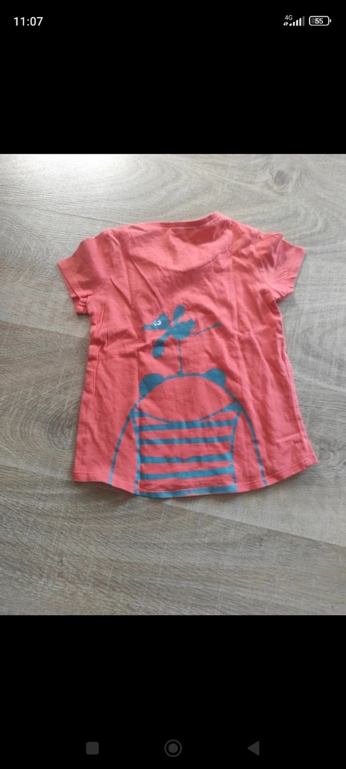 T-shirt manches courtes fille imprimé recto verso - photo numéro 3