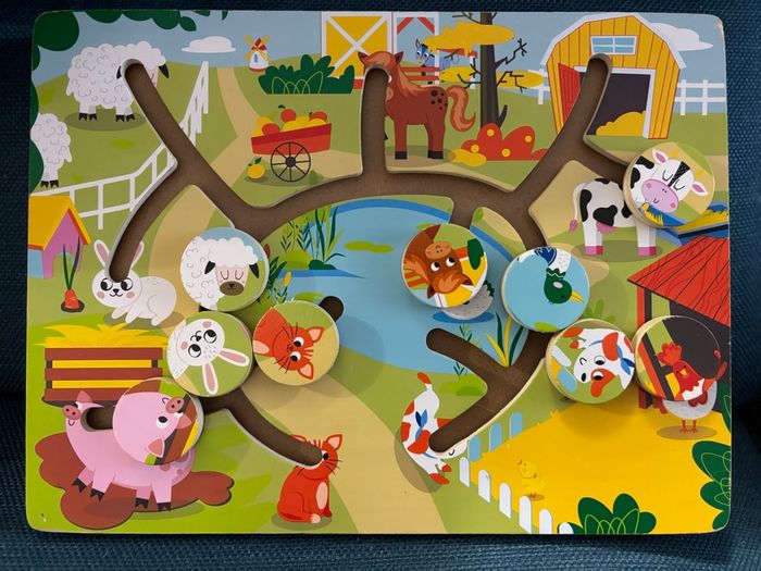 Jeu de motricité en bois labyrinthe puzzle