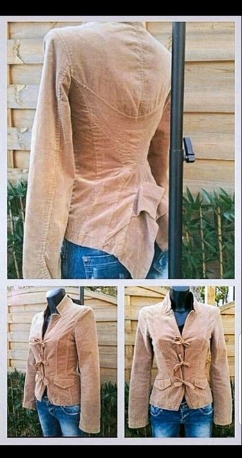 Mango Sportwear veste camel cintrée suédine velours ras doux