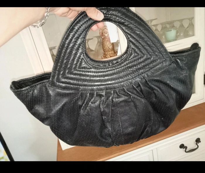 Sac à main by Diesel original en cuir véritable noir en excellent etat - photo numéro 13