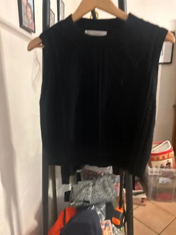 Pull sans manches noir