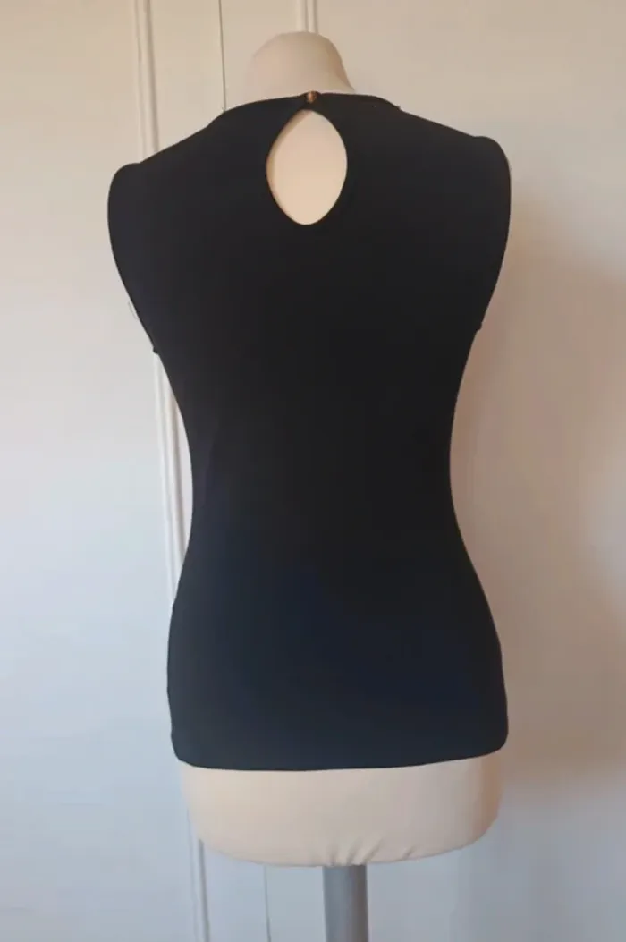 💎haut top de soirée femme sexy chic noir t s 36 y2k 90s 2000 - photo numéro 4
