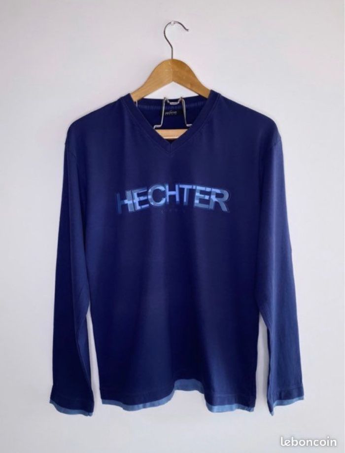 T-shirt manches longues bleu marine Hechter studio - photo numéro 2