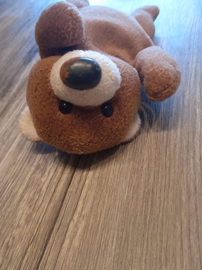 Peluche ourson couché - longueur 21 cm - photo numéro 2