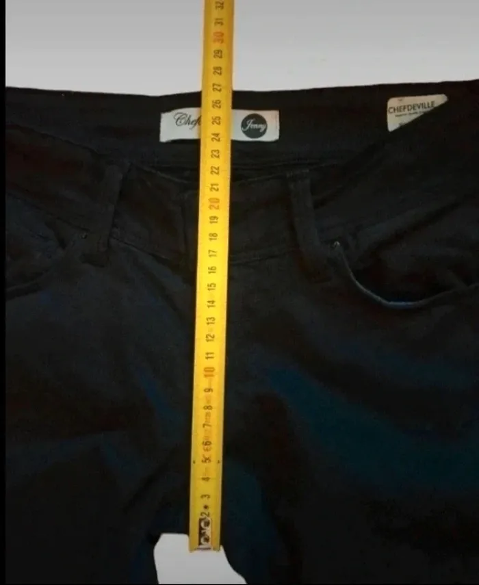 Pantalon noir skinny chefdeville 100% coton - photo numéro 7
