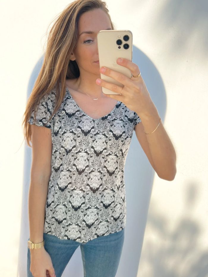 Tee shirt manches courtes à motifs Naf Naf - photo numéro 7