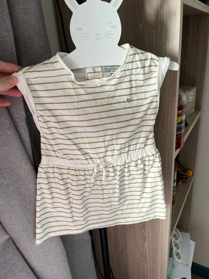 Robe marinière dorée