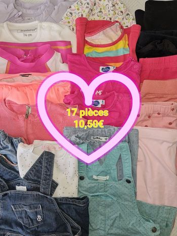 Lot bébé fille 12 mois été