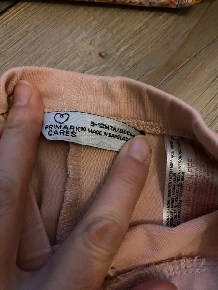 Ensemble fille creeks/primark 9-12mois rose - photo numéro 3