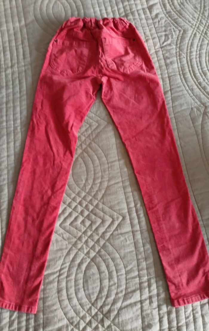 Jean skinny corail taille réglable 9 ans - photo numéro 3