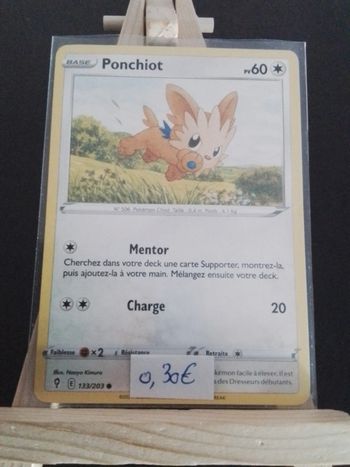 Carte Pokémon Ponchiot 133/203