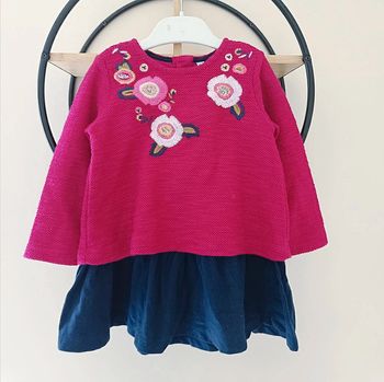 18 mois robe bi matière