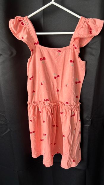 Robe fille rose à cerises