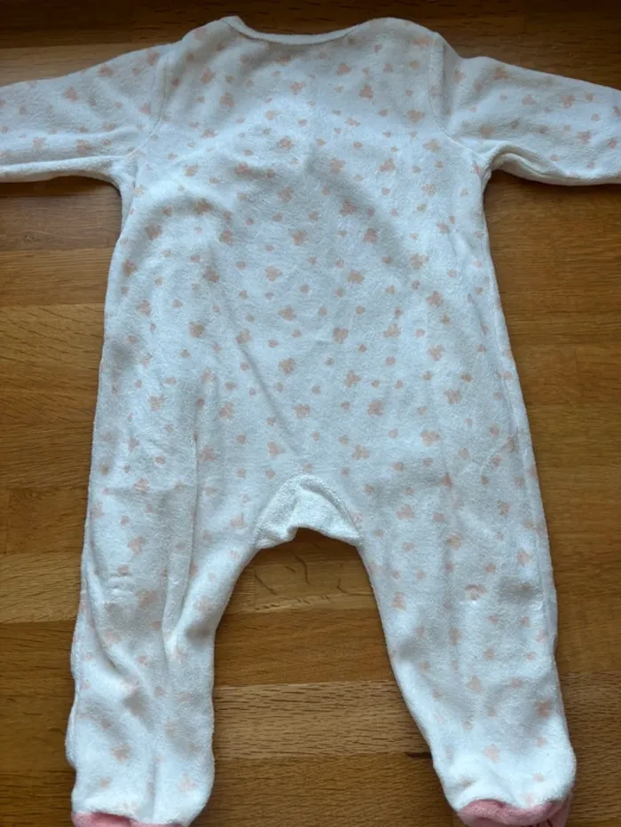 Pyjama velours lulu castagnette 6 mois fille - photo numéro 3