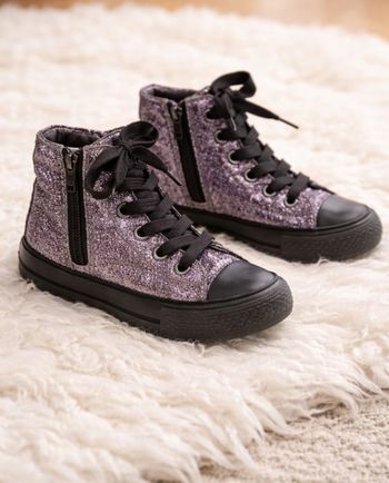 Chaussures filles pointure 23 pailletée argentée