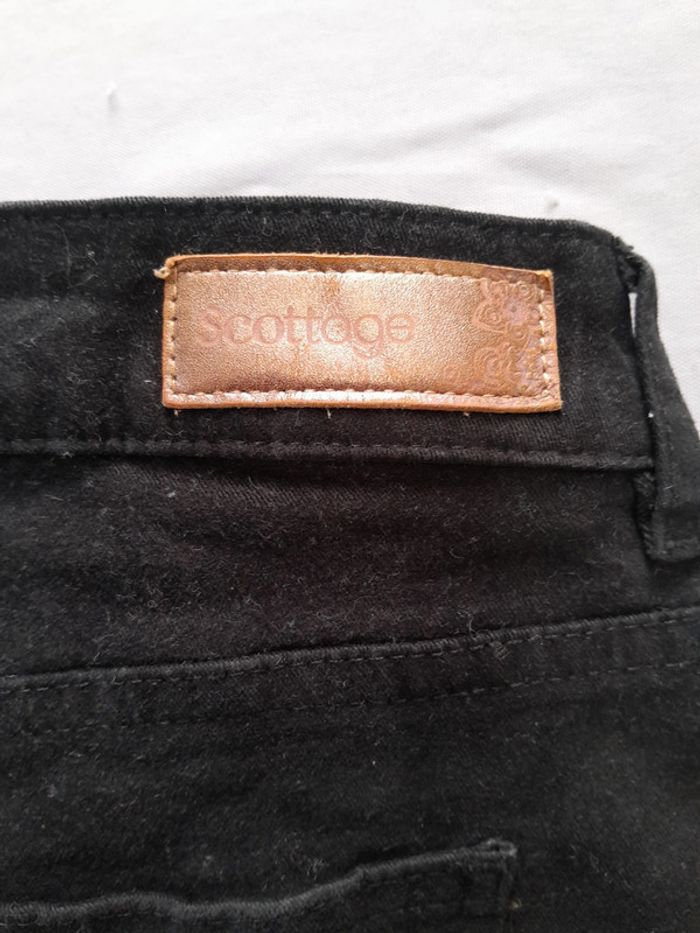 Pantalon droit scottage effet cuir de veau en coton taille 44 - photo numéro 2