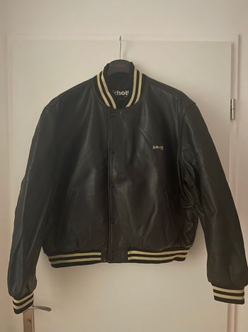 Bomber Schott en cuir marron