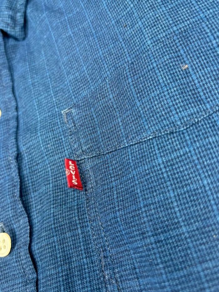 Chemise bleu levis oversize large à carreau - photo numéro 5